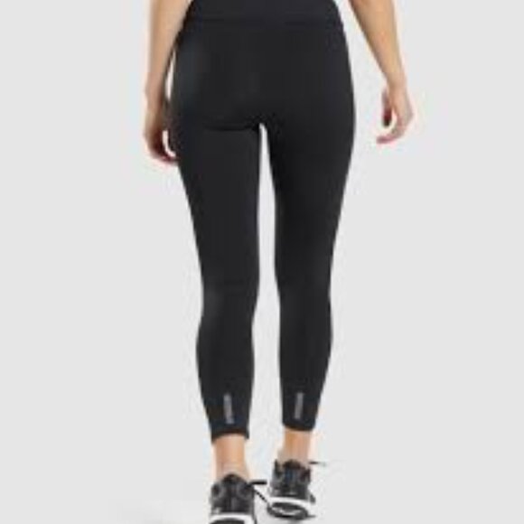 New / NWT Gymshark Speed Leggings / Running Tights B4A6V-BBBB, Black -Size Small - Picture 8 of 9